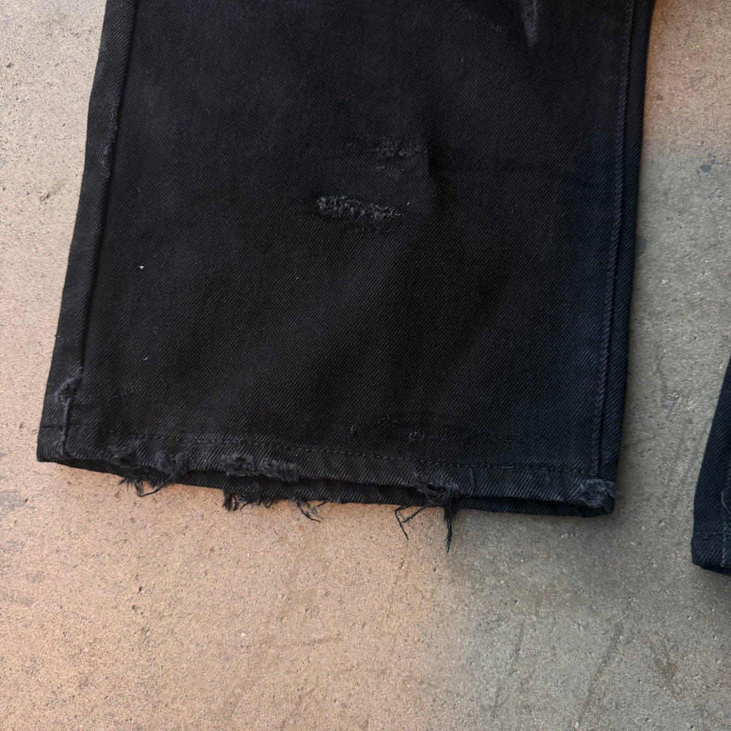 BLACK STUDDED DOUBLE KNEES