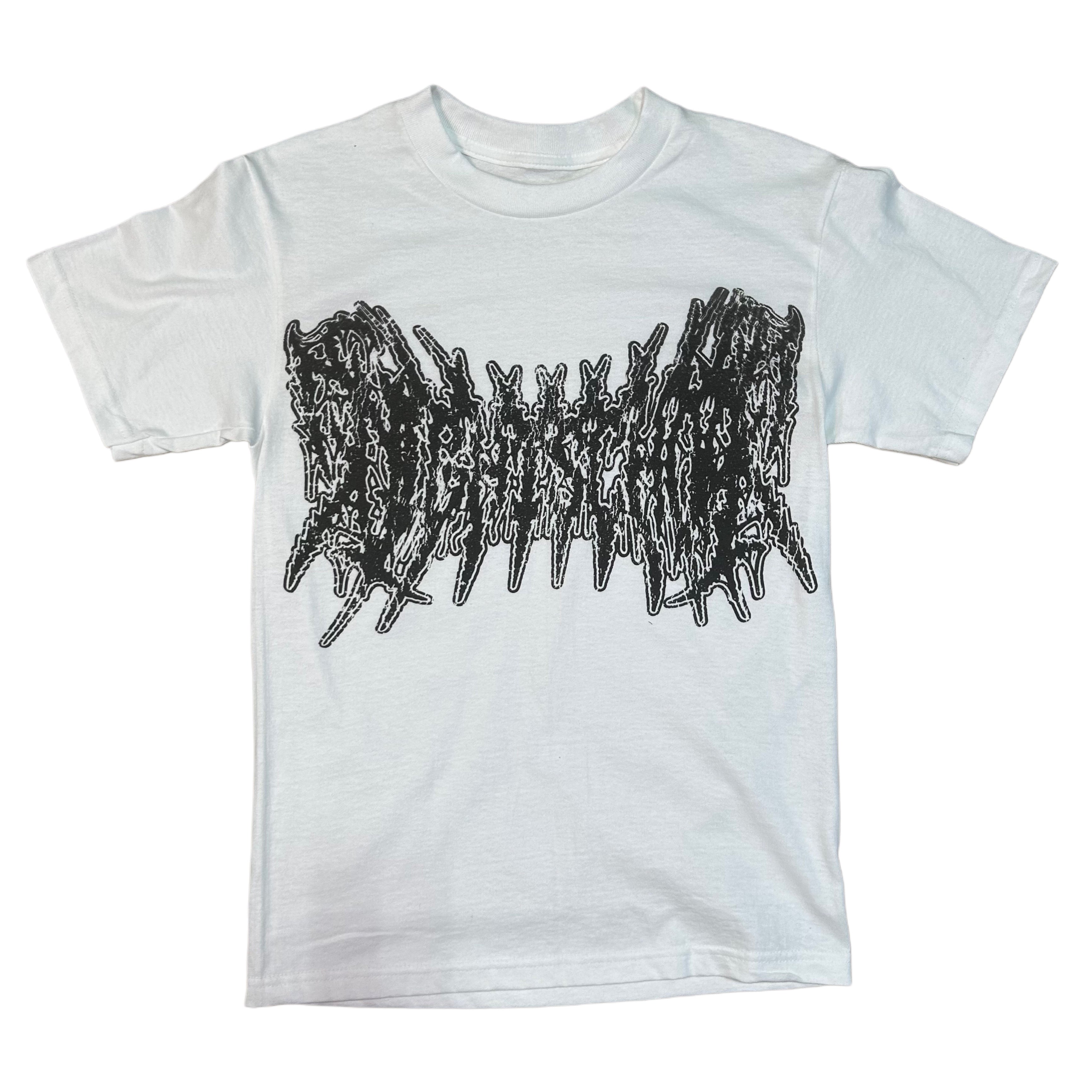 WHITE "NIGHSCHOOL" LOGO TEE