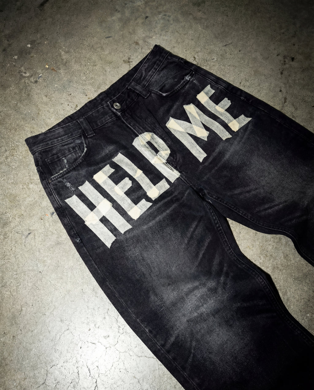 "HELP ME" DENIM